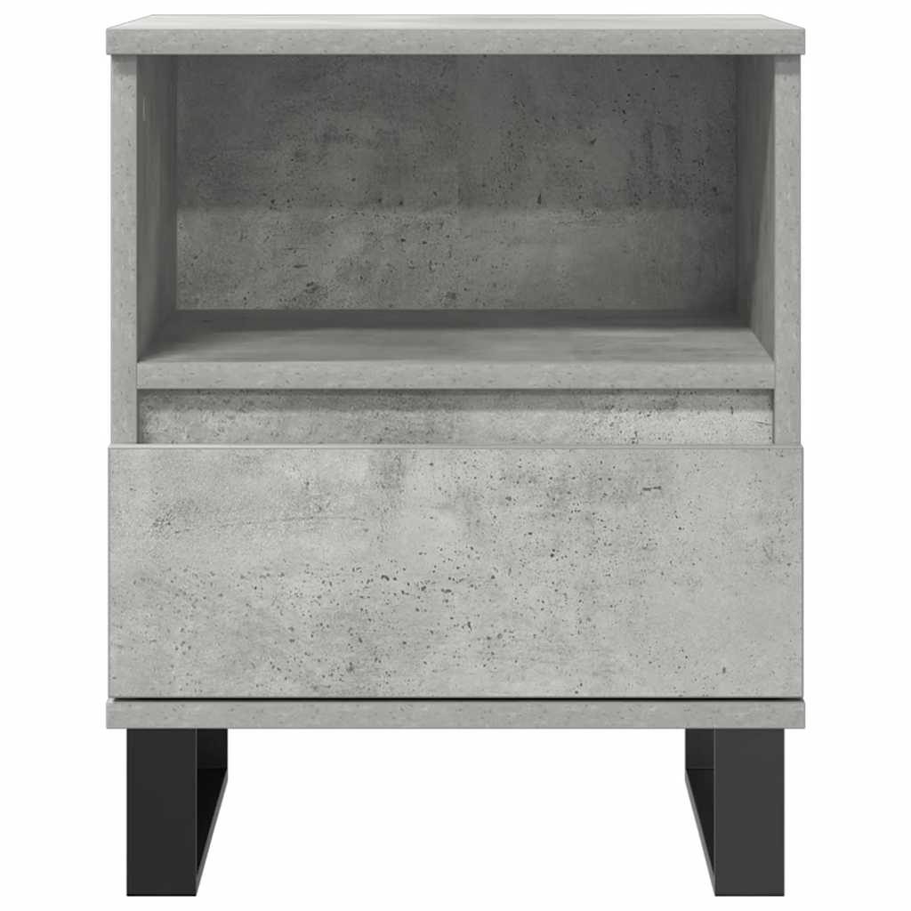 Nattbord 2 stk betonggrå 40x35x50 cm konstruert tre