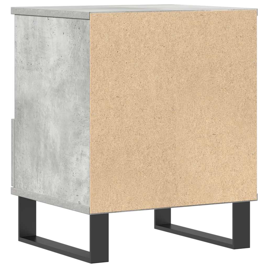 Nattbord 2 stk betonggrå 40x35x50 cm konstruert tre