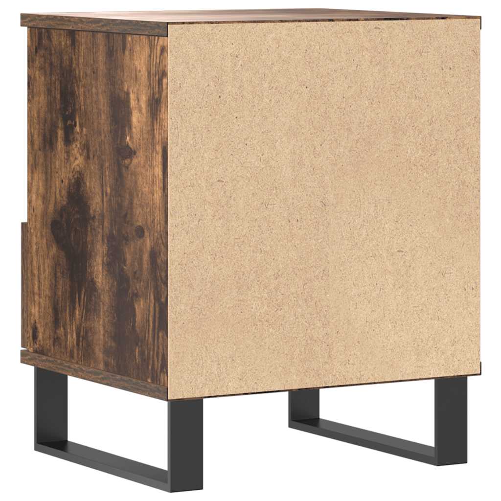 Nattbord 2 stk røkt eik 40x35x50 cm konstruert tre