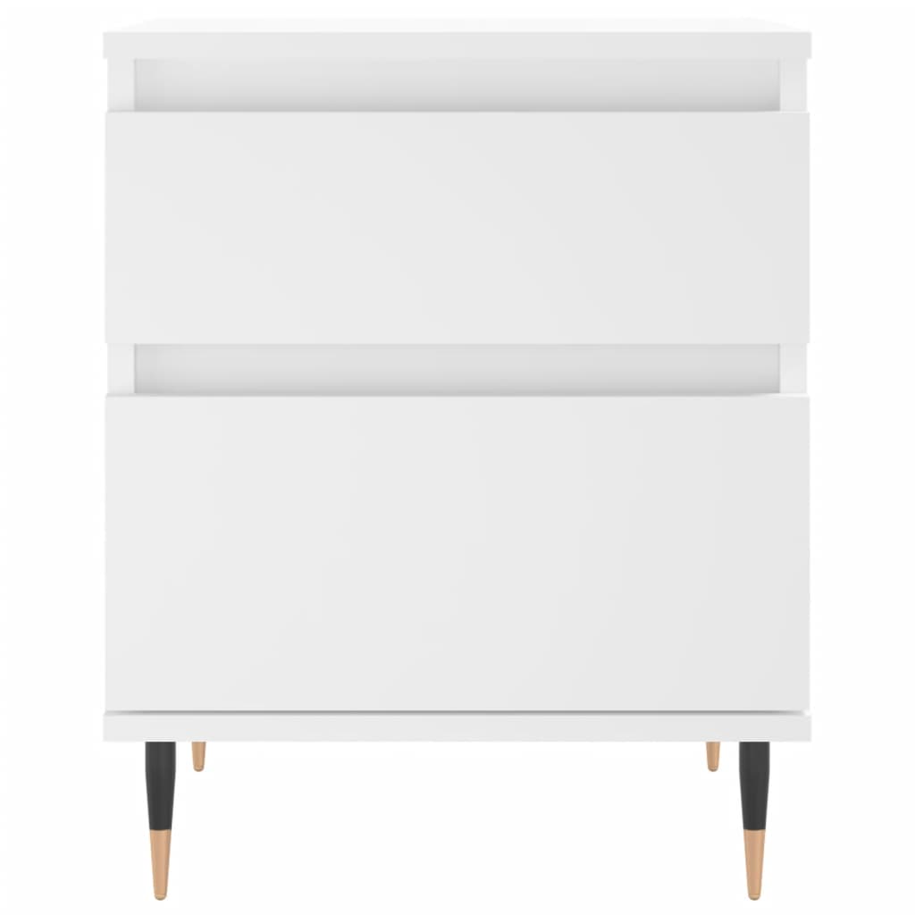 Nattbord hvit 40x35x50 cm konstruert tre