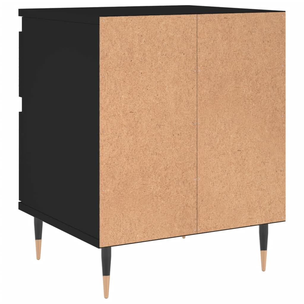 Nattbord svart 40x35x50 cm konstruert tre