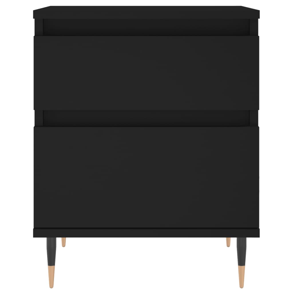 Nattbord 2 stk svart 40x35x50 cm konstruert tre