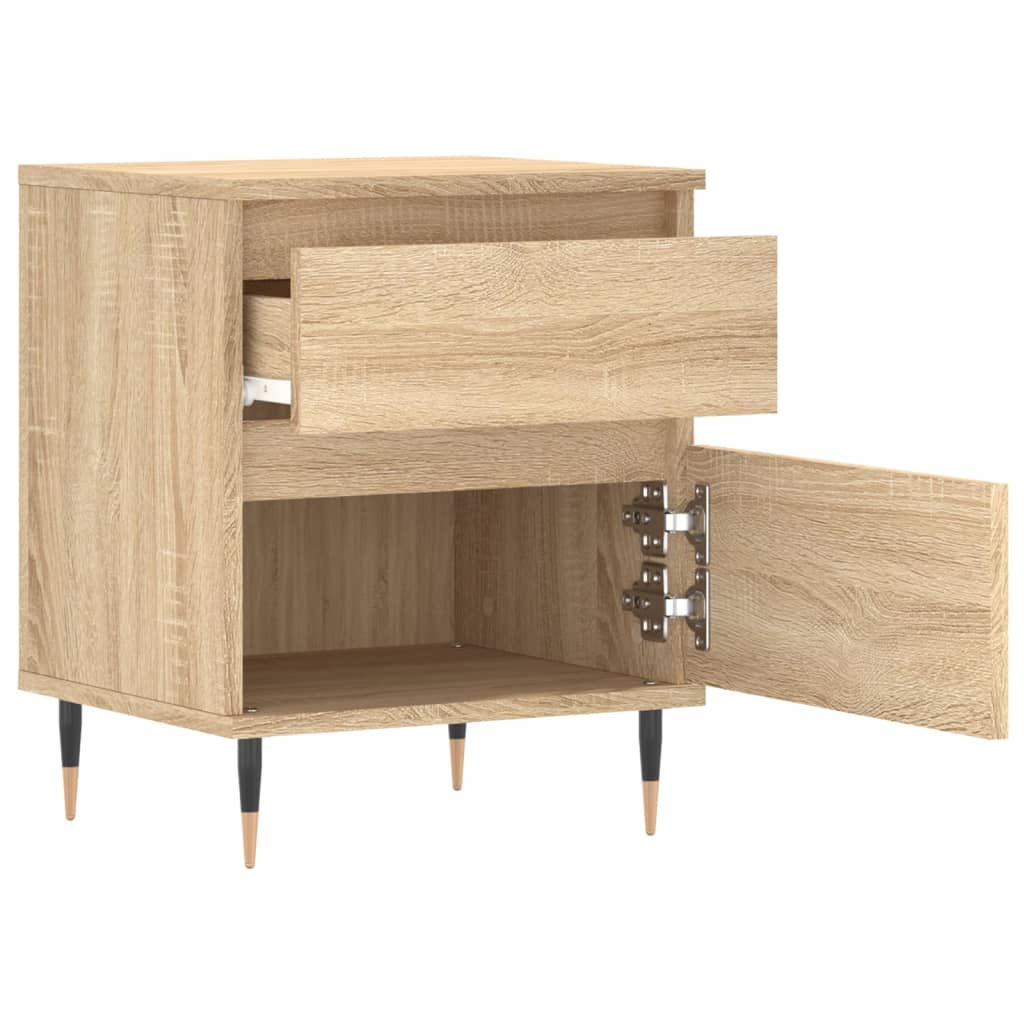 Nattbord 2 stk sonoma eik 40x35x50 cm konstruert tre