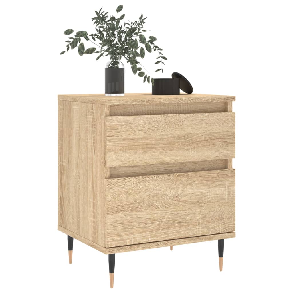 Nattbord 2 stk sonoma eik 40x35x50 cm konstruert tre