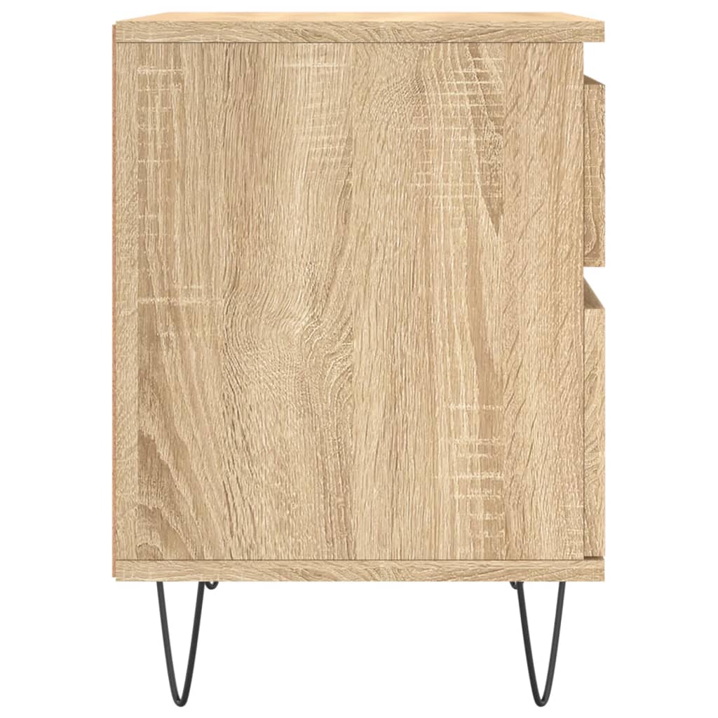 Nattbord 2 stk sonoma eik 40x35x50 cm konstruert tre