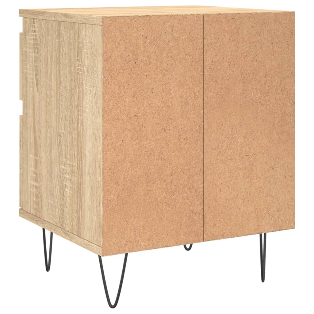 Nattbord 2 stk sonoma eik 40x35x50 cm konstruert tre