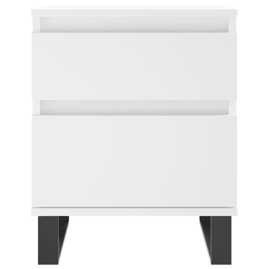 Nattbord 2 stk hvit 40x35x50 cm konstruert tre