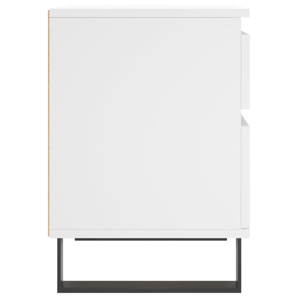 Nattbord 2 stk hvit 40x35x50 cm konstruert tre