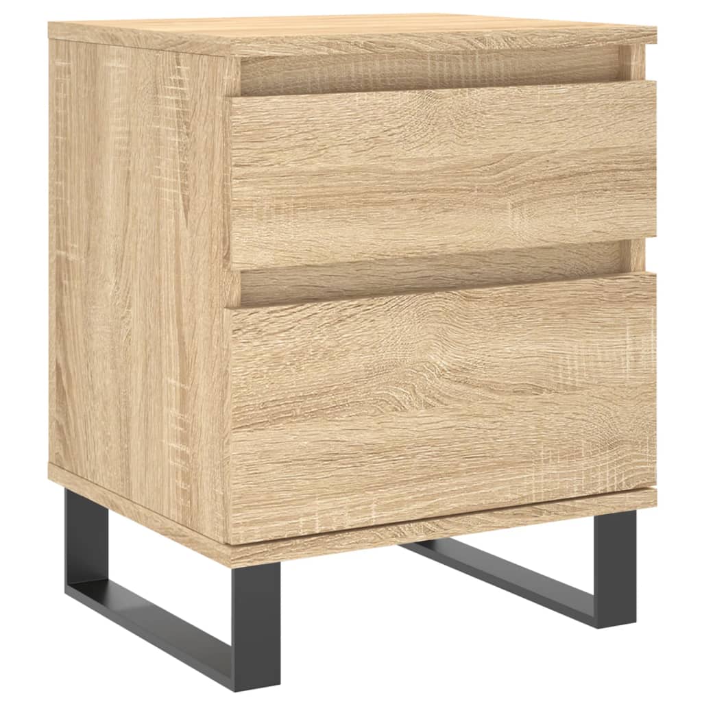Nattbord 2 stk sonoma eik 40x35x50 cm konstruert tre