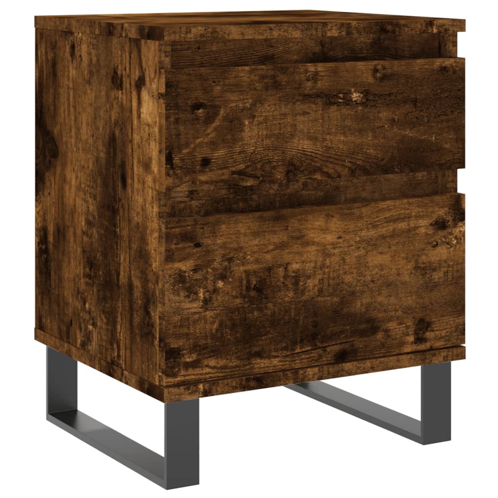 Nattbord 2 stk røkt eik 40x35x50 cm konstruert tre