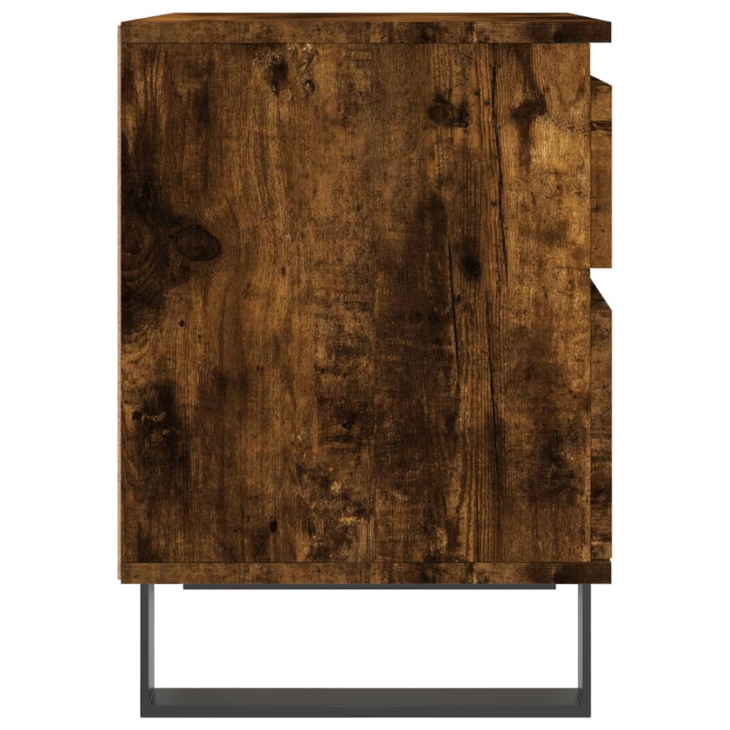 Nattbord 2 stk røkt eik 40x35x50 cm konstruert tre