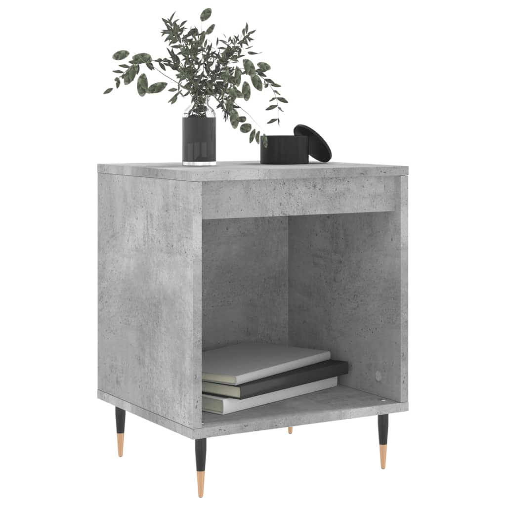 Nattbord 2 stk betonggrå 40x35x50 cm konstruert tre