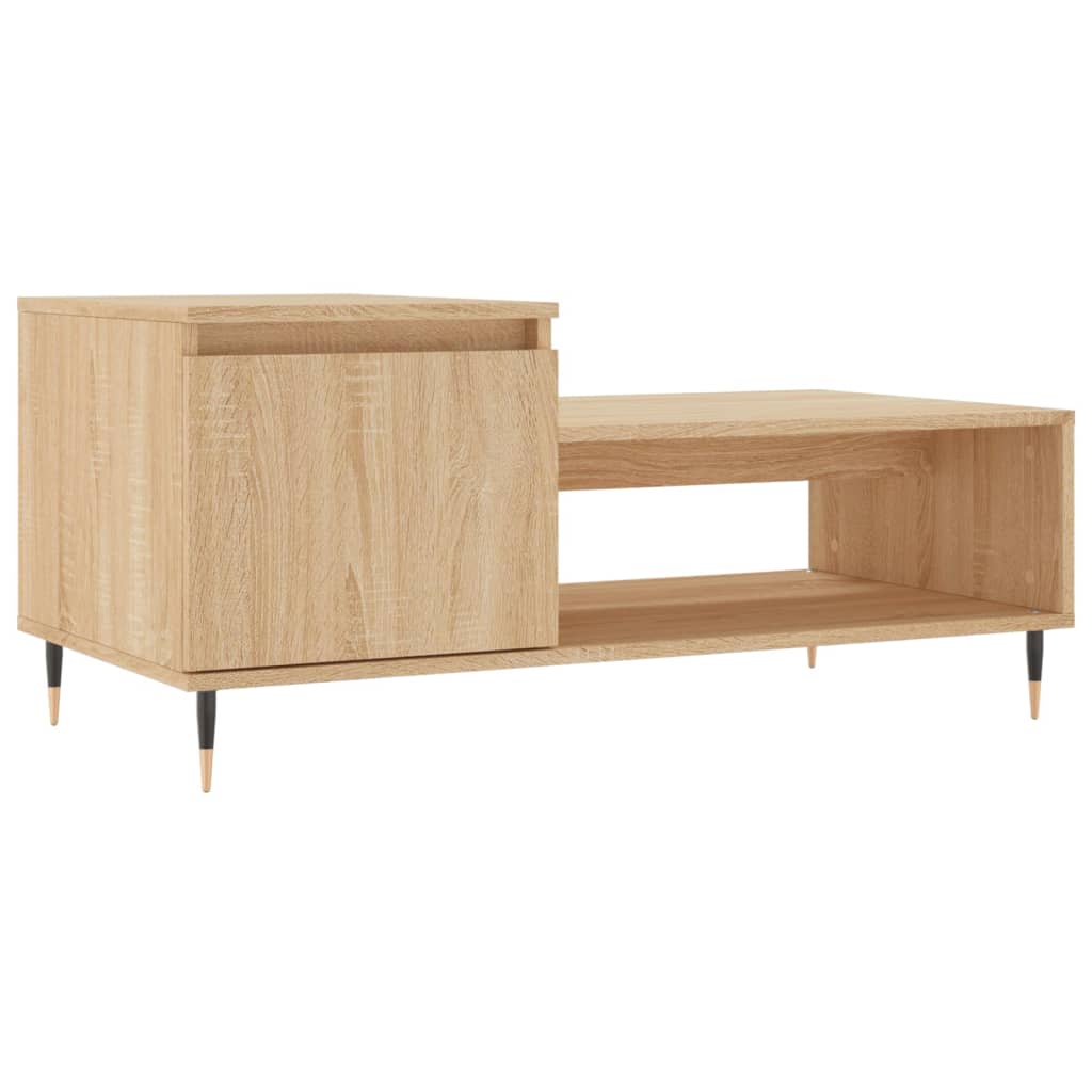 Salongbord sonoma eik 100x50x45 cm konstruert tre