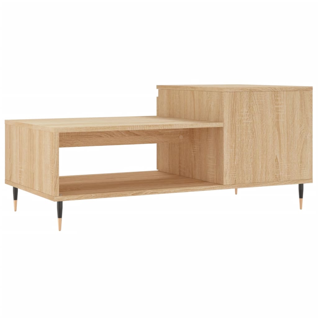 Salongbord sonoma eik 100x50x45 cm konstruert tre