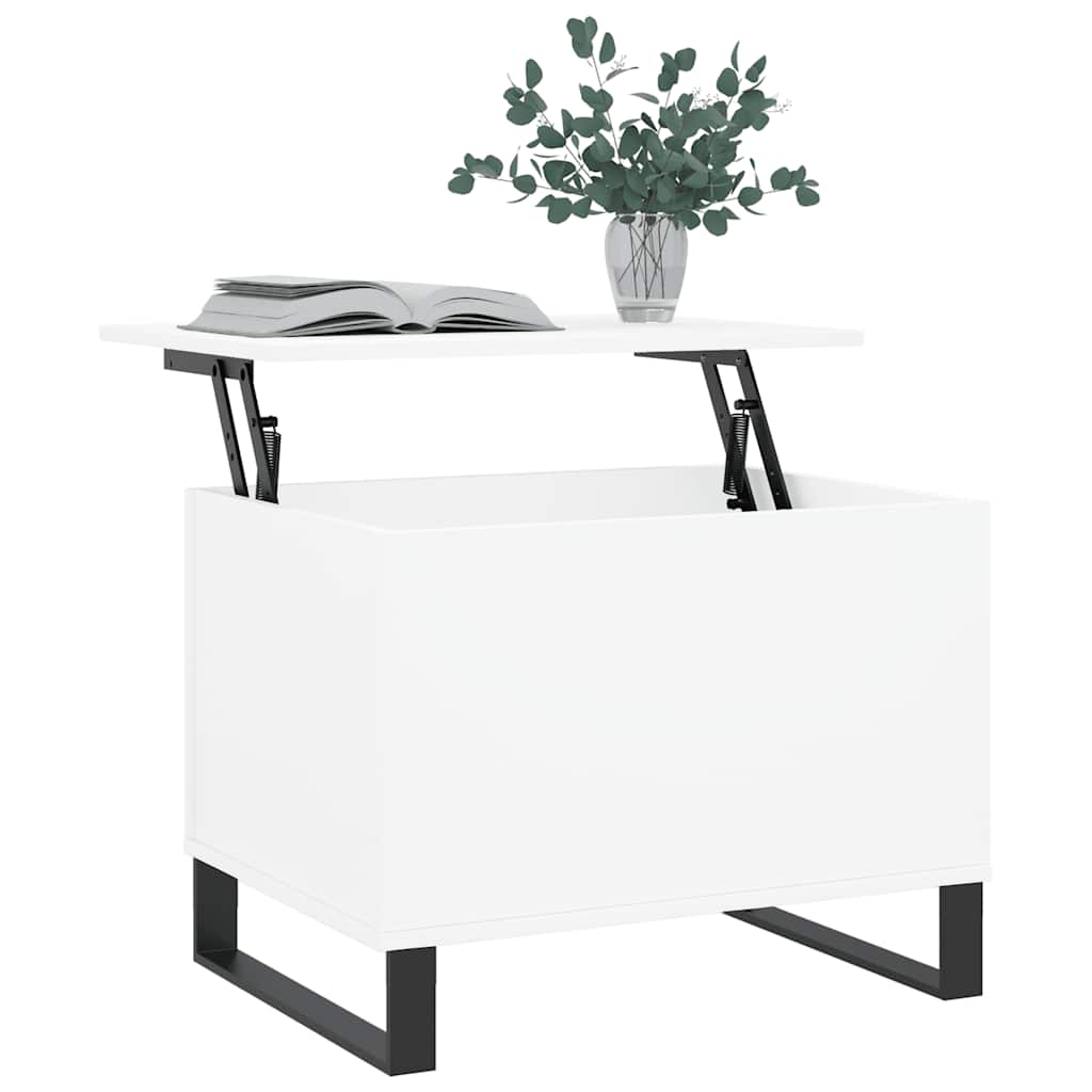 Salongbord hvit 60x44,5x45 cm konstruert tre