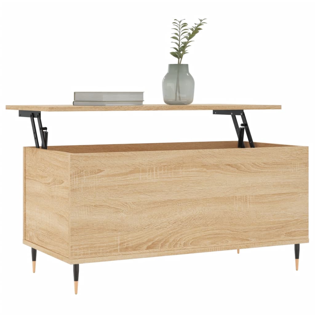 Salongbord sonoma eik 90x44,5x45 cm konstruert tre vidaXL