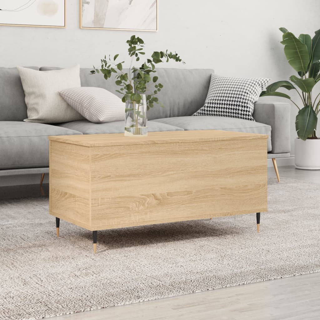 Salongbord sonoma eik 90x44,5x45 cm konstruert tre vidaXL