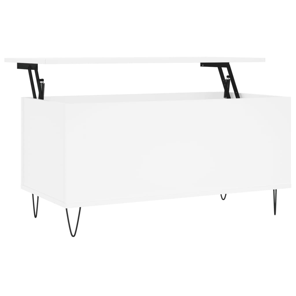 Salongbord hvit 90x44,5x45 cm konstruert tre