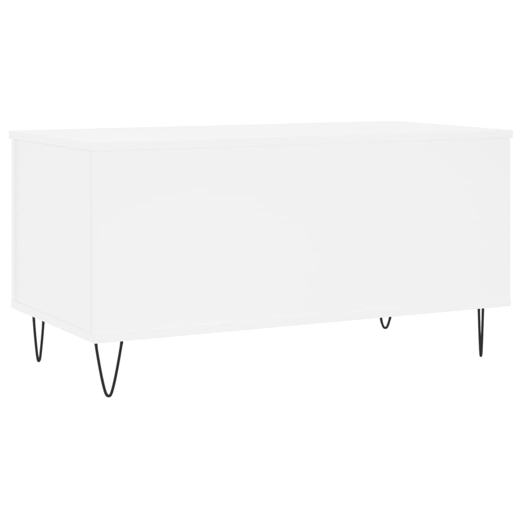 Salongbord hvit 90x44,5x45 cm konstruert tre