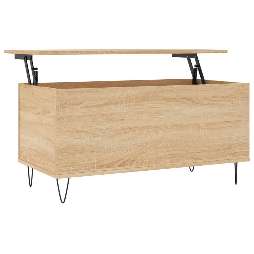 Salongbord sonoma eik 90x44,5x45 cm konstruert tre