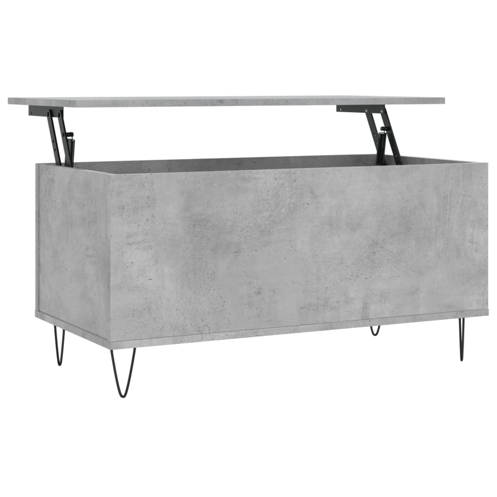 Salongbord betonggrå 90x44,5x45 cm konstruert tre