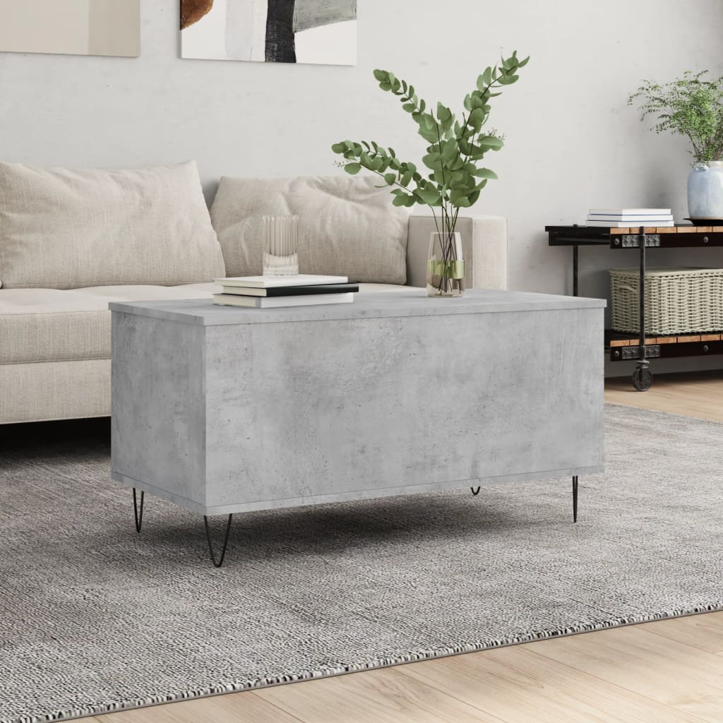 Salongbord betonggrå 90x44,5x45 cm konstruert tre