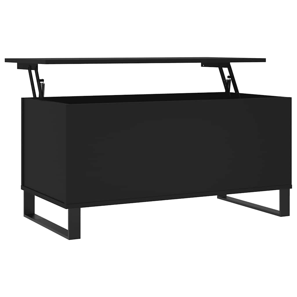 Salongbord svart 90x44,5x45 cm konstruert tre