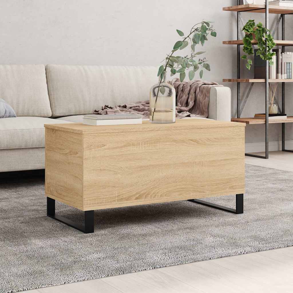 Salongbord sonoma eik 90x44,5x45 cm konstruert tre