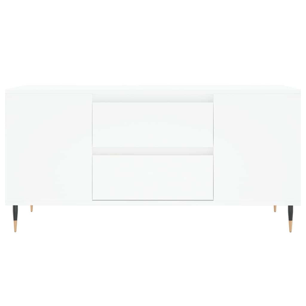 Salongbord hvit 102x44,5x50 cm konstruert tre
