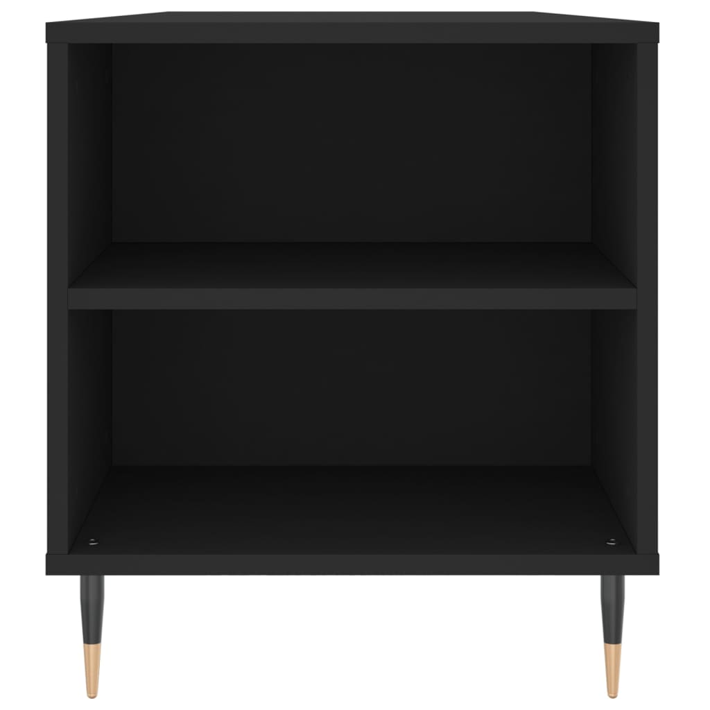 Salongbord svart 102x44,5x50 cm konstruert tre