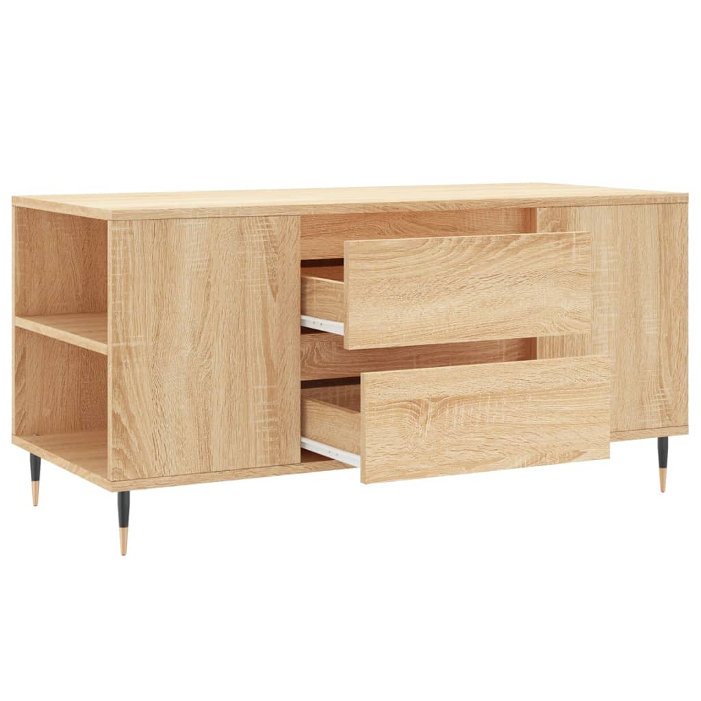 Salongbord sonoma eik 102x44,5x50 cm konstruert tre