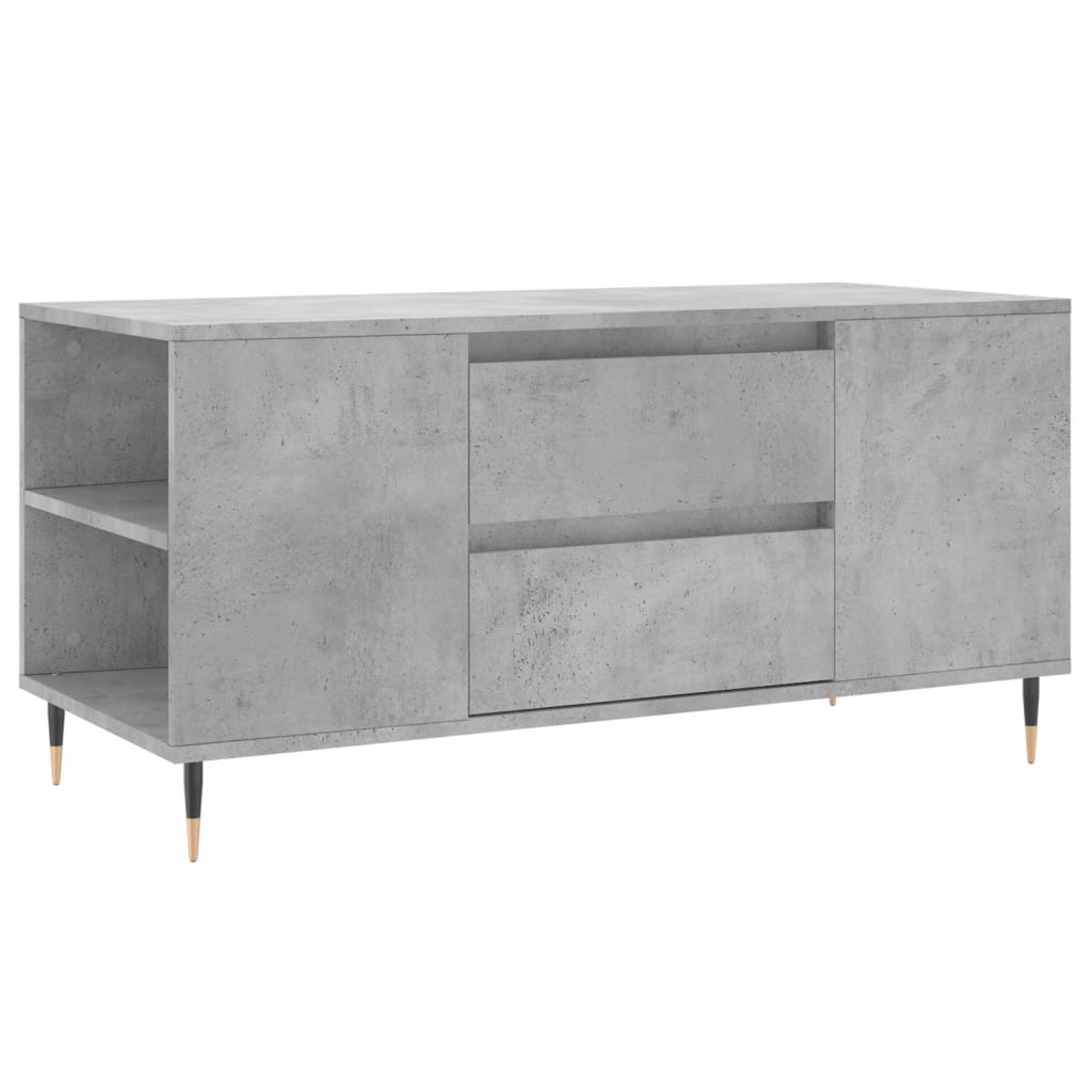 Salongbord betonggrå 102x44,5x50 cm konstruert tre