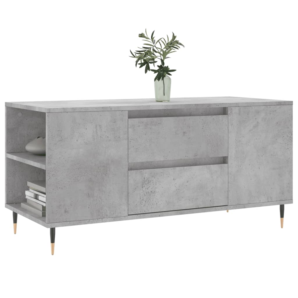 Salongbord betonggrå 102x44,5x50 cm konstruert tre