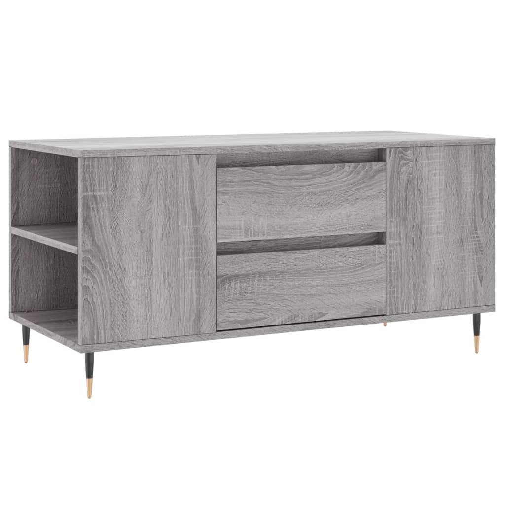 Salongbord grå sonoma 102x44,5x50 cm konstruert tre