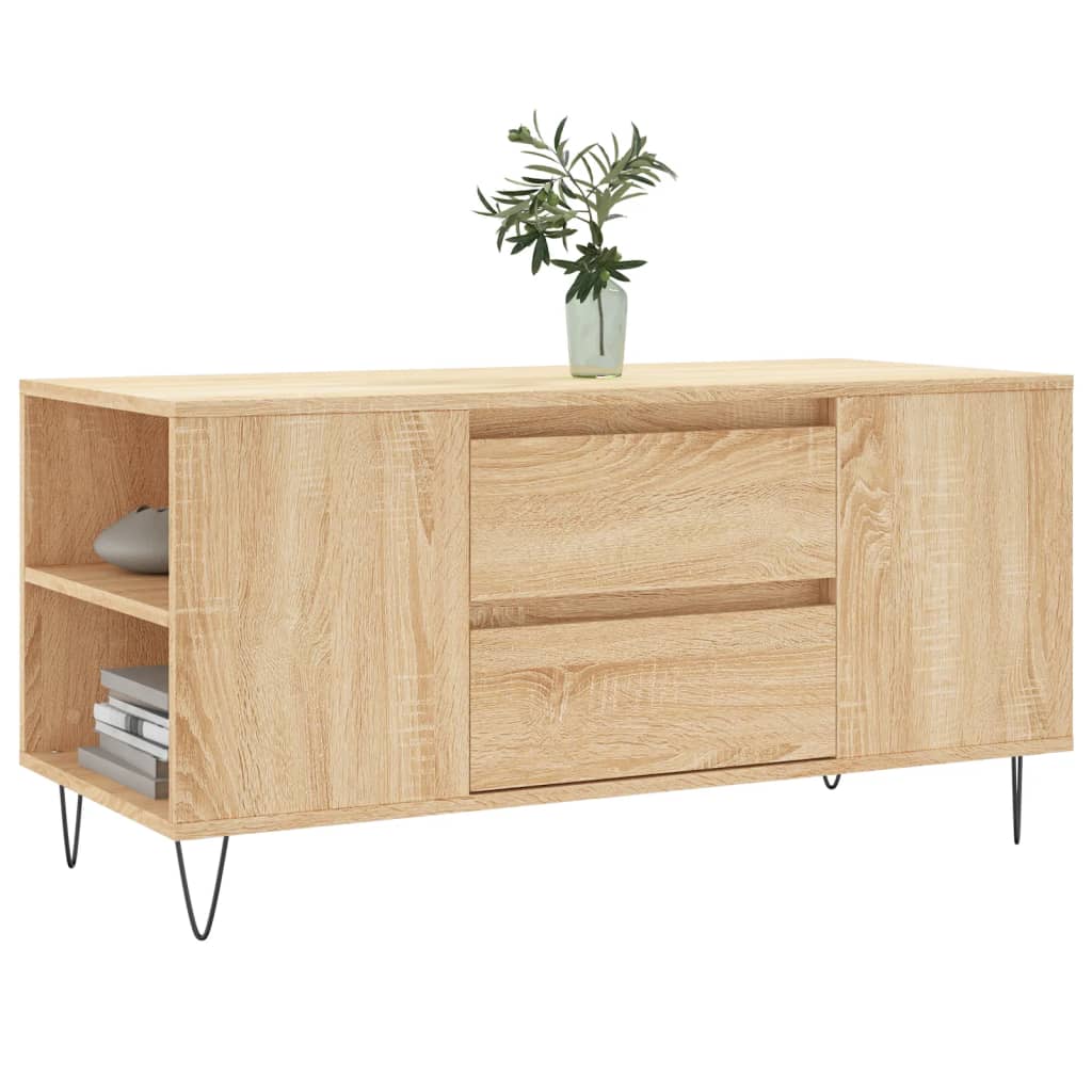 Salongbord sonoma eik 102x44,5x50 cm konstruert tre