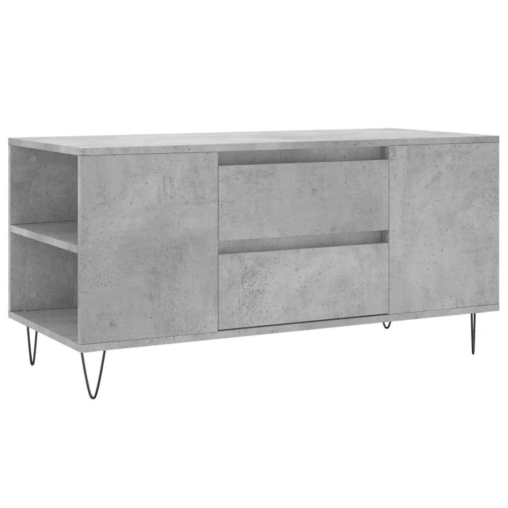Salongbord betonggrå 102x44,5x50 cm konstruert tre