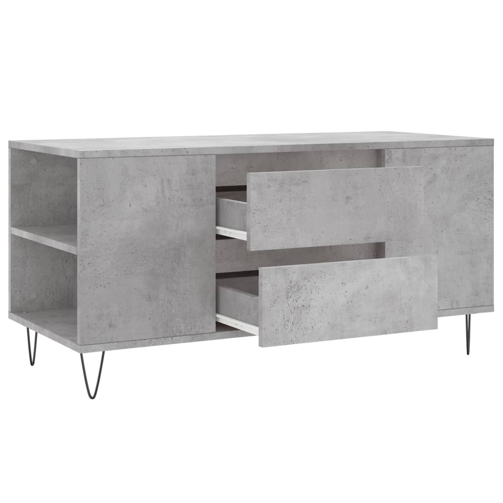 Salongbord betonggrå 102x44,5x50 cm konstruert tre
