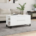 Salongbord hvit 102x44,5x50 cm konstruert tre