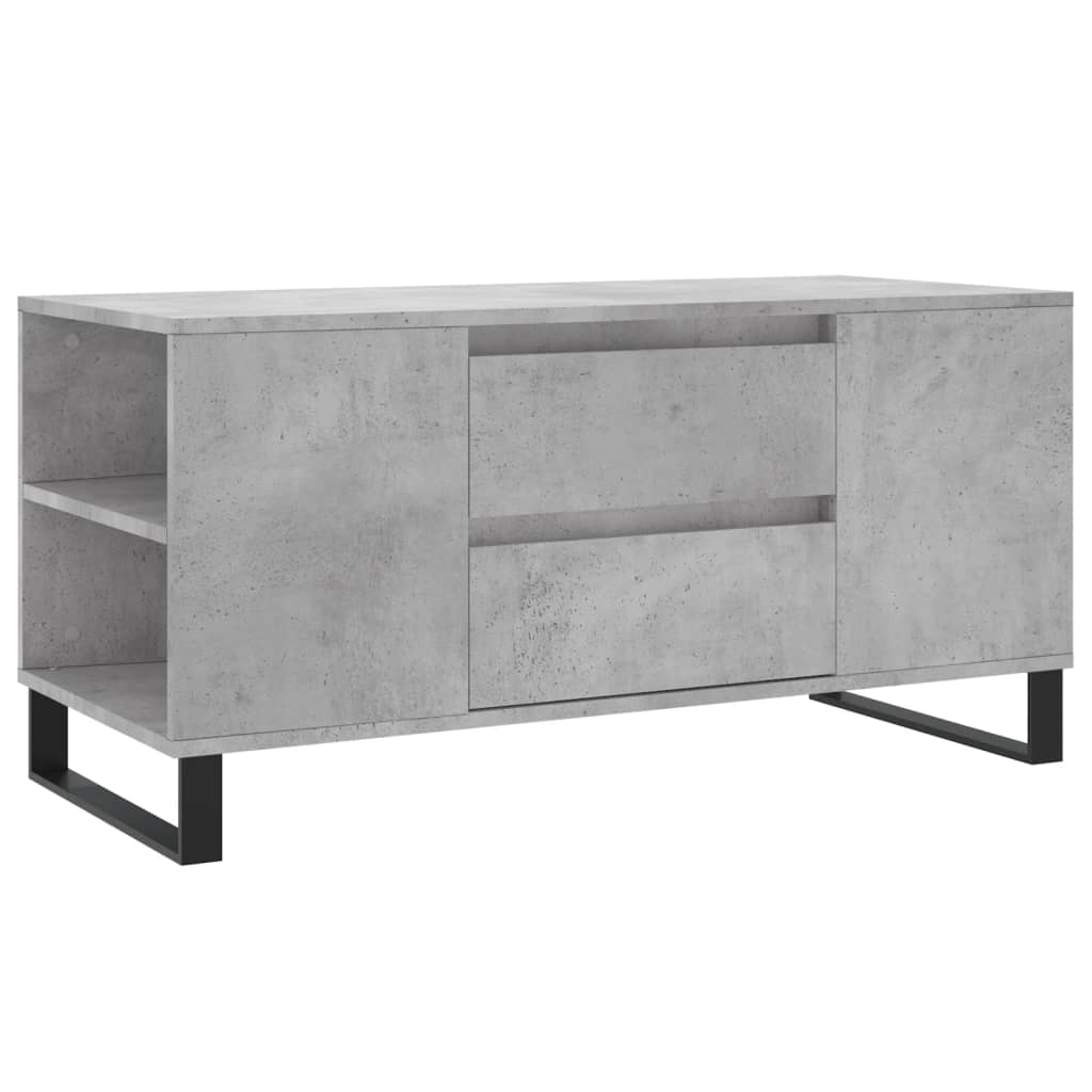 Salongbord betonggrå 102x44,5x50 cm konstruert tre