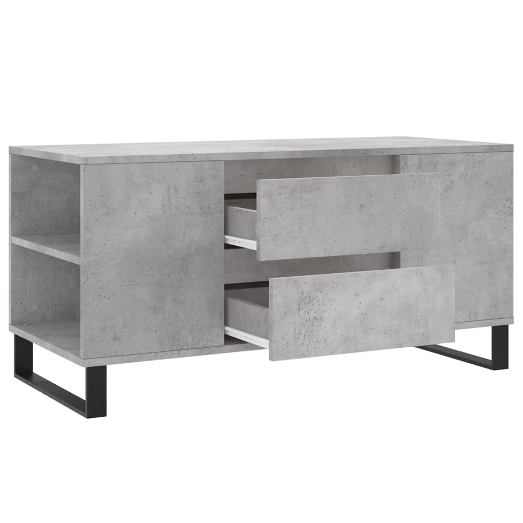 Salongbord betonggrå 102x44,5x50 cm konstruert tre