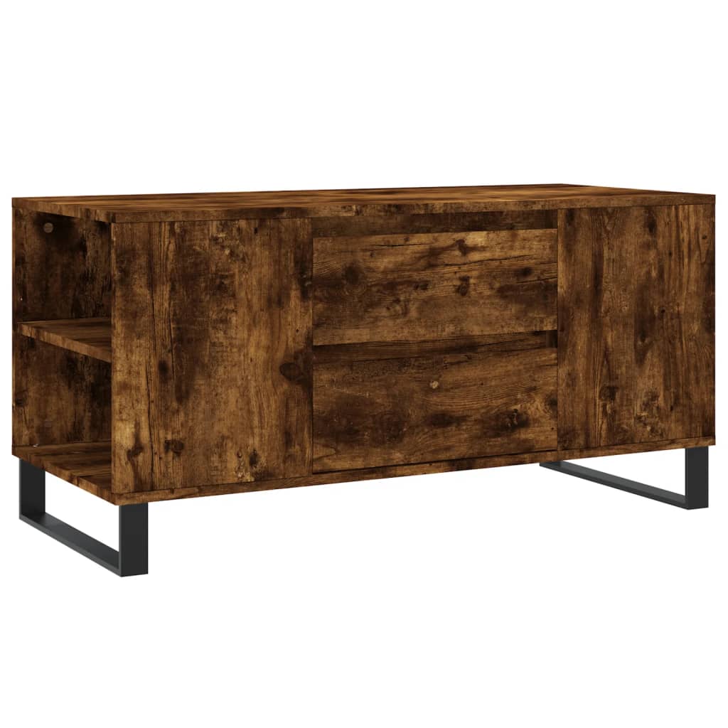 Salongbord røkt eik 102x44,5x50 cm konstruert tre