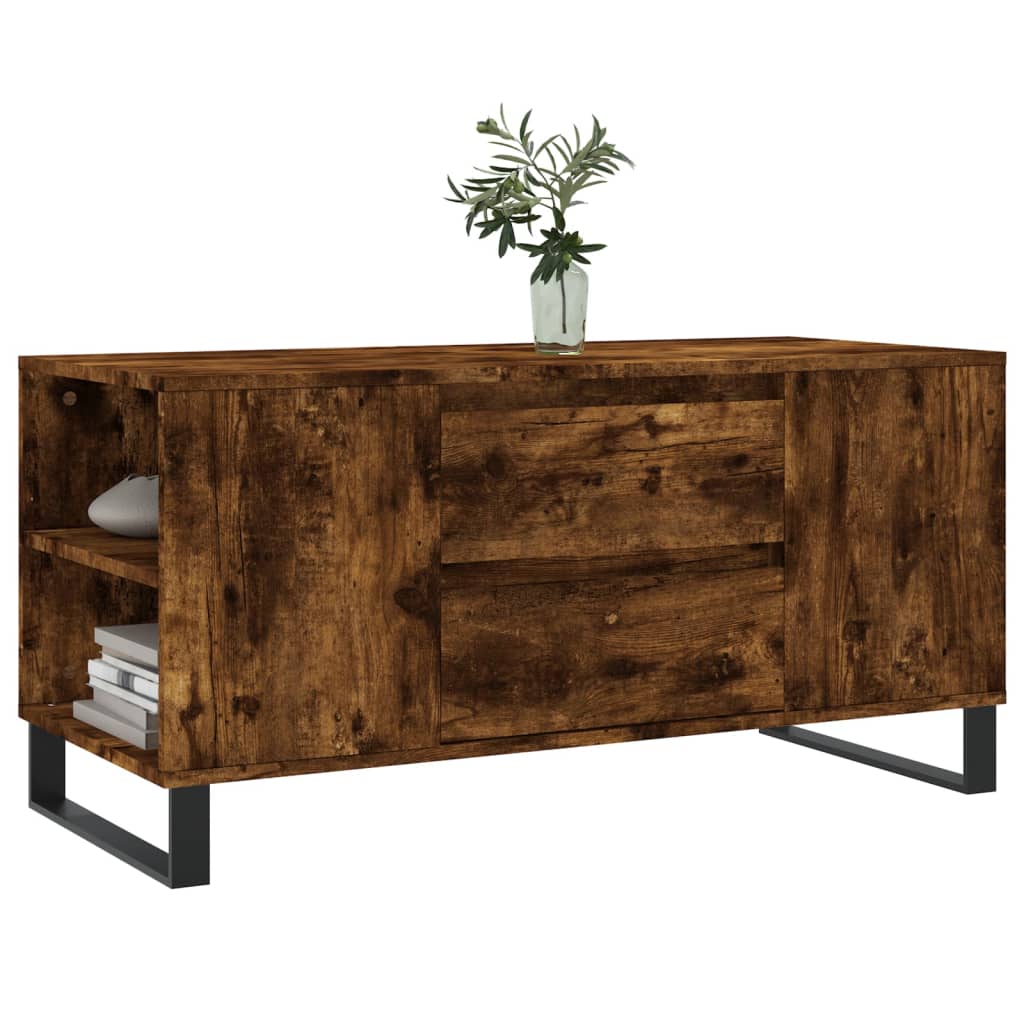 Salongbord røkt eik 102x44,5x50 cm konstruert tre