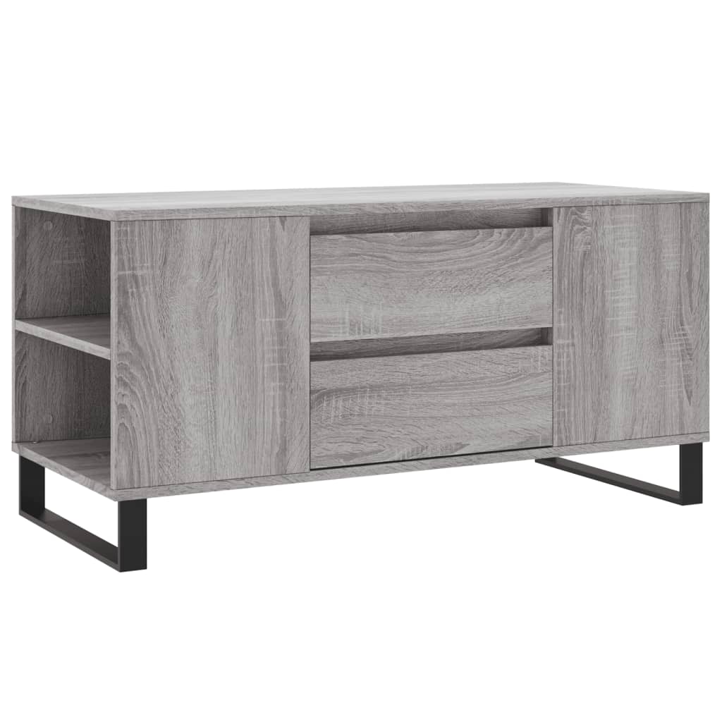 Salongbord grå sonoma 102x44,5x50 cm konstruert tre
