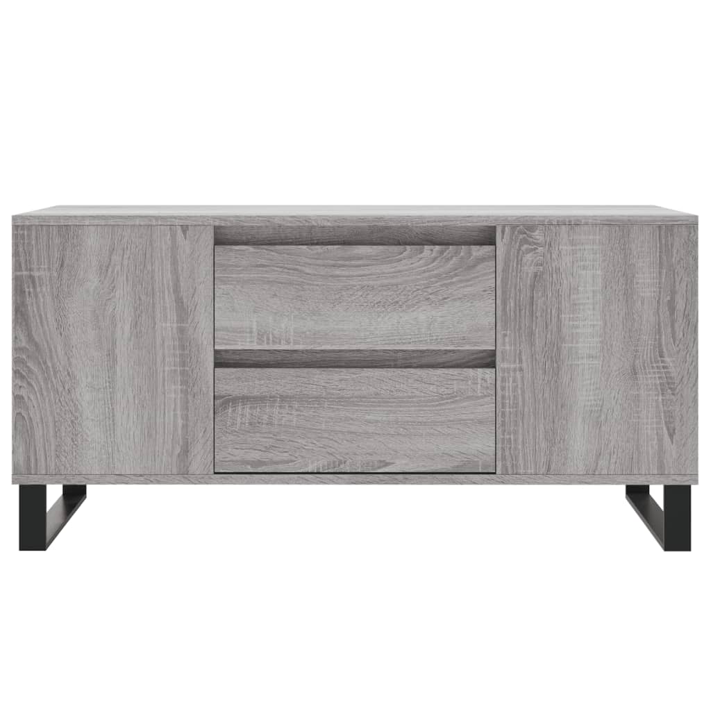 Salongbord grå sonoma 102x44,5x50 cm konstruert tre