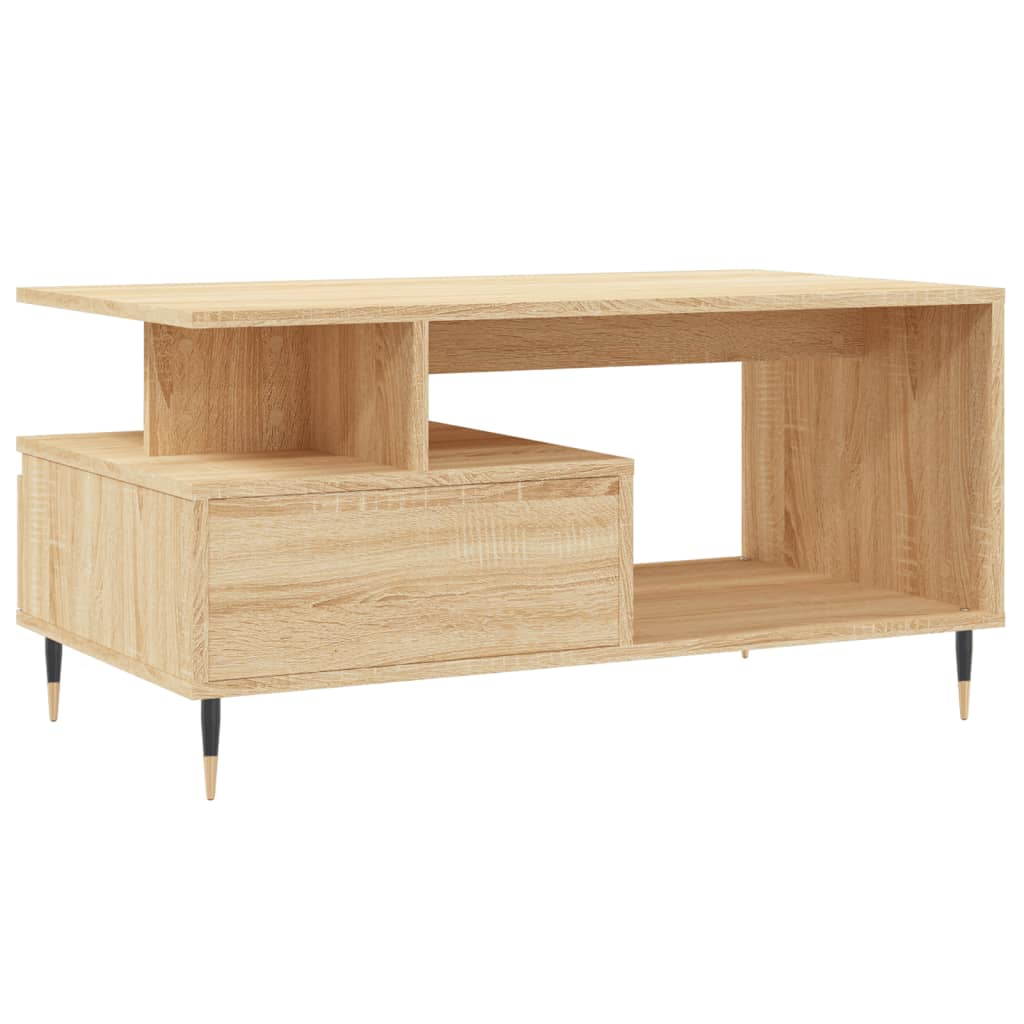 Salongbord sonoma eik 90x49x45 cm konstruert tre