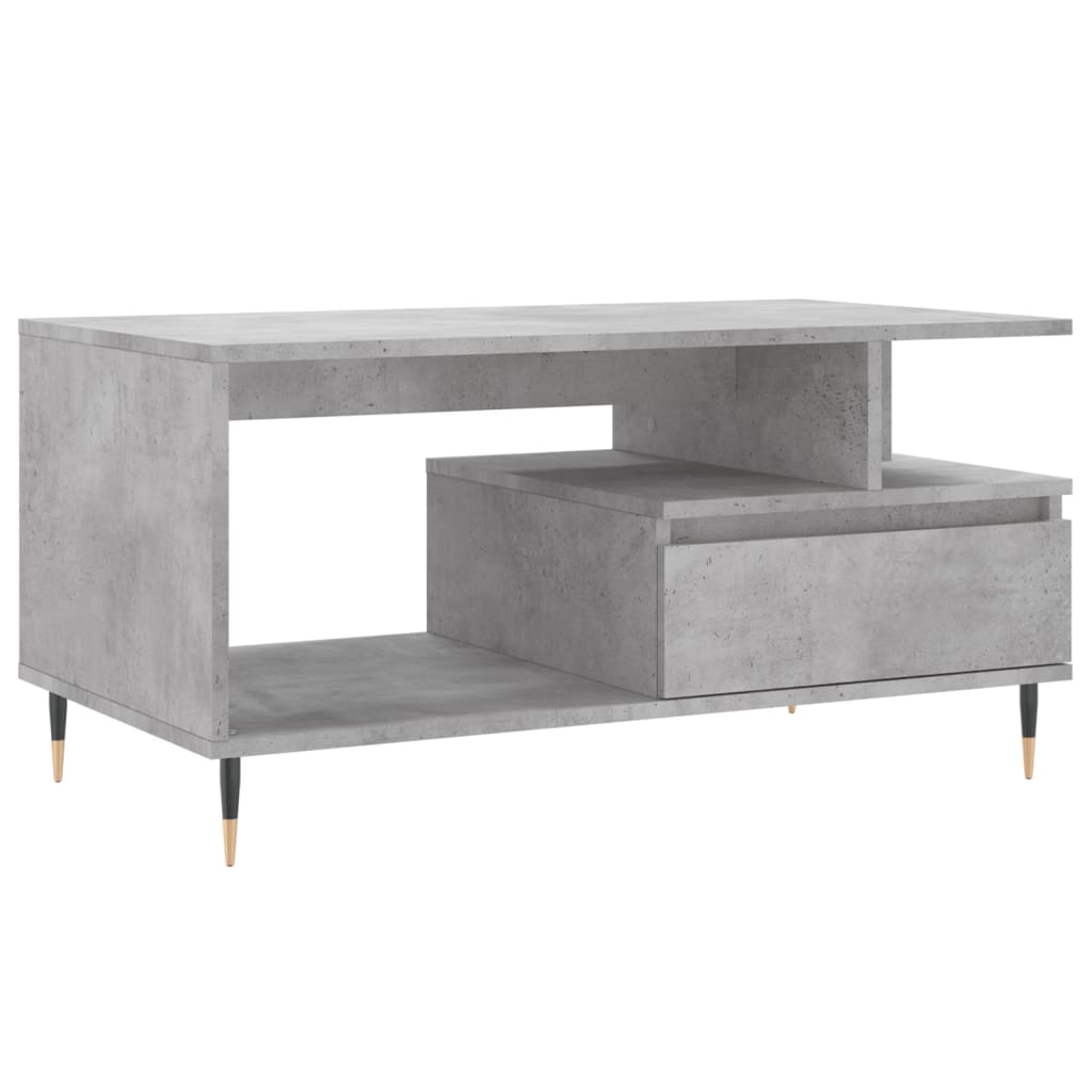 Salongbord betonggrå 90x49x45 cm konstruert tre