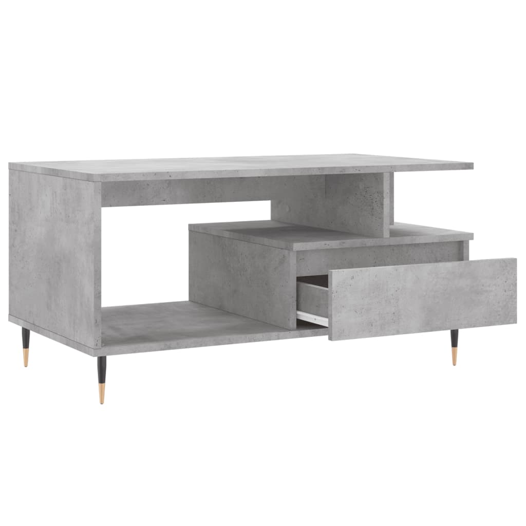 Salongbord betonggrå 90x49x45 cm konstruert tre