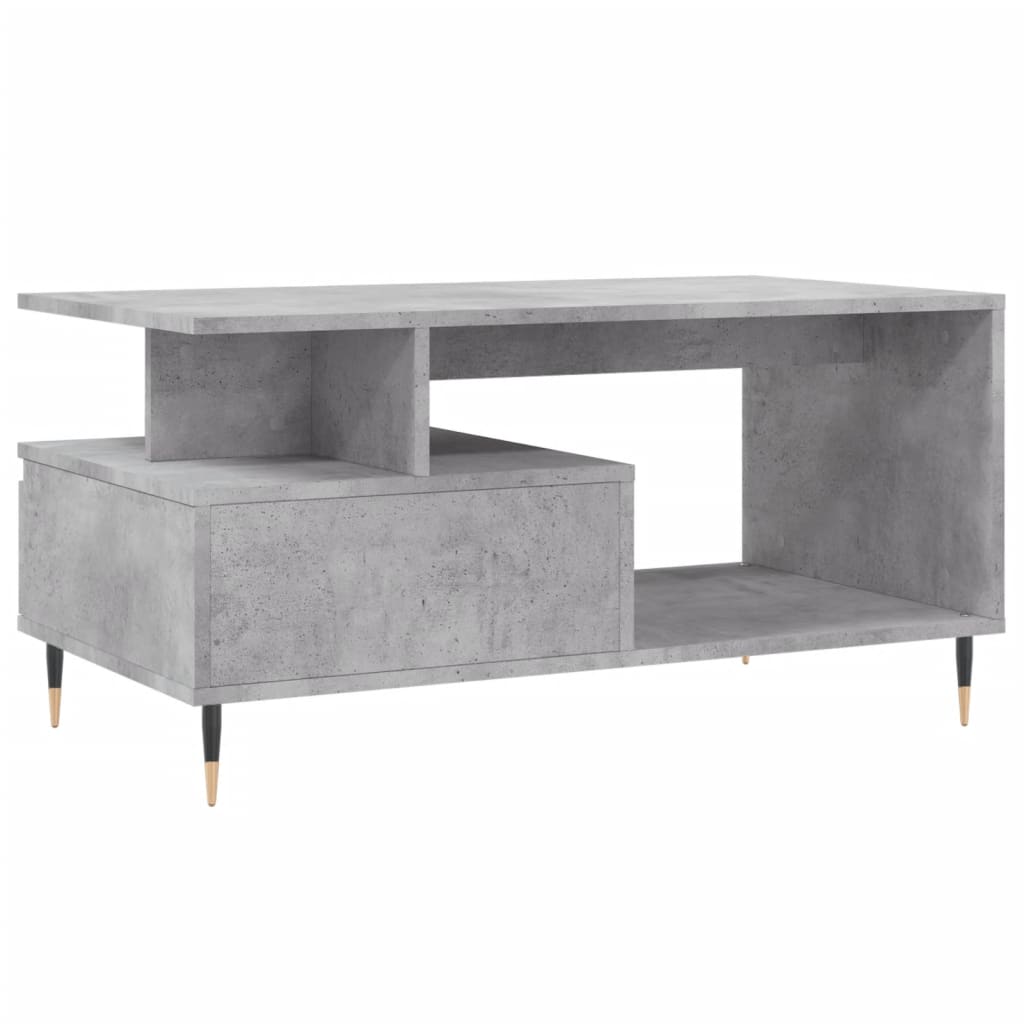 Salongbord betonggrå 90x49x45 cm konstruert tre