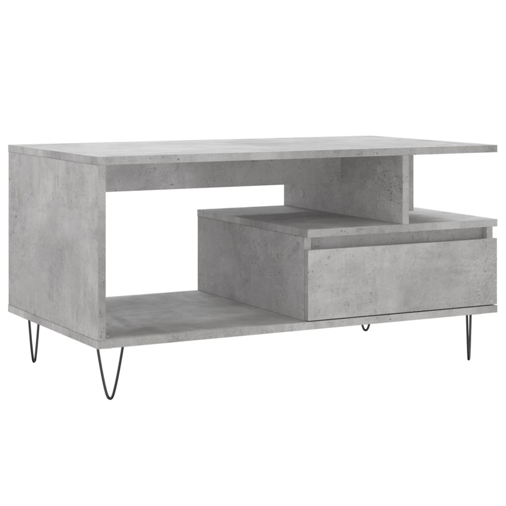 Salongbord betonggrå 90x49x45 cm konstruert tre