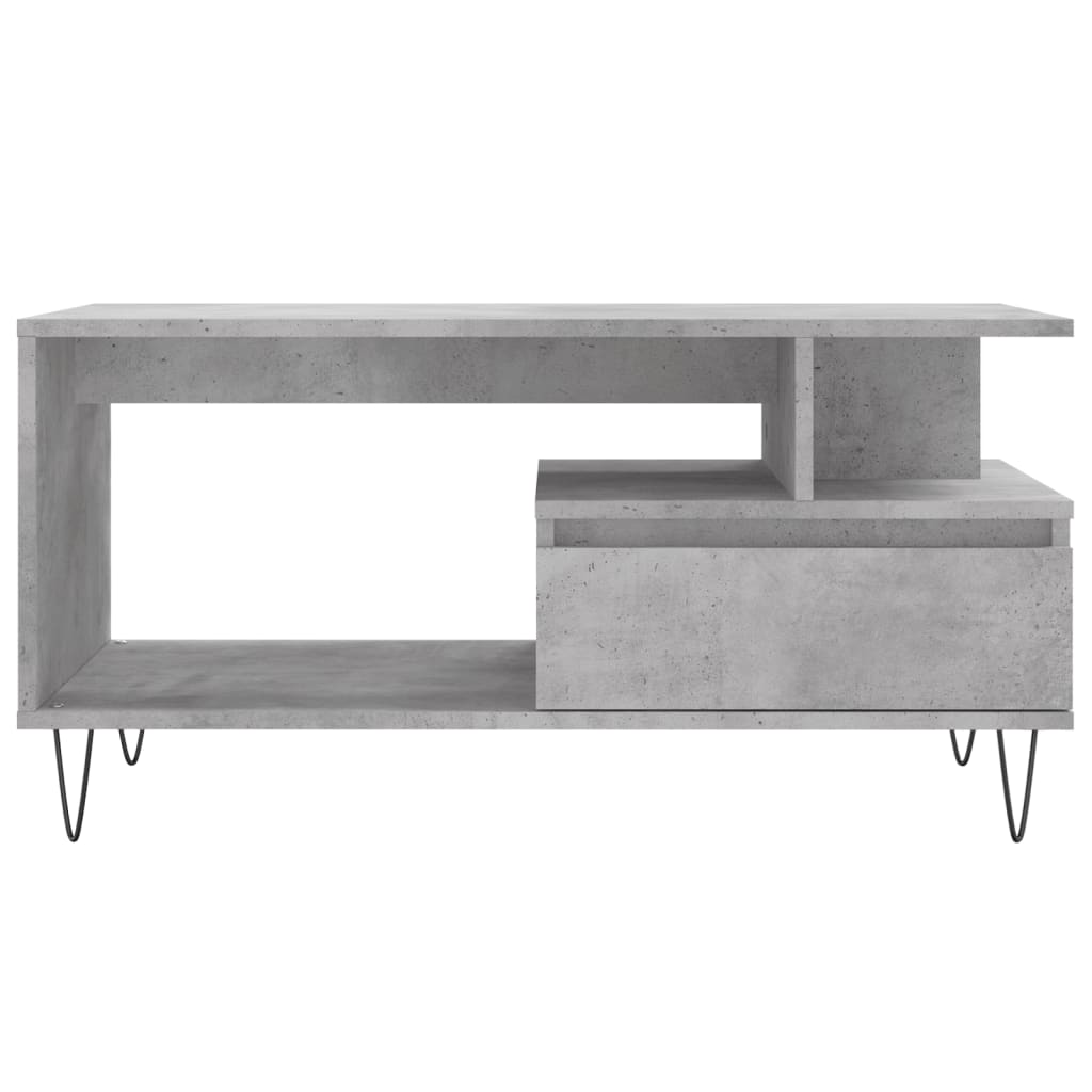 Salongbord betonggrå 90x49x45 cm konstruert tre